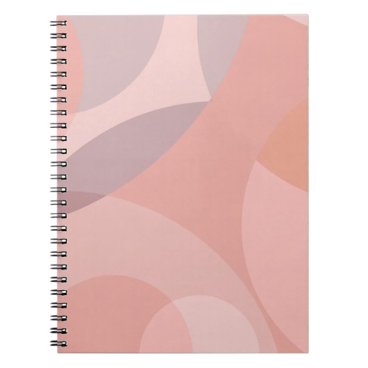 Blush Pink-Überlappung Circle Design Notizblock (Vorderseite)