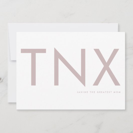 Blush Pink Ultra Modern Bold Big Danke Mutter (Vorderseite)