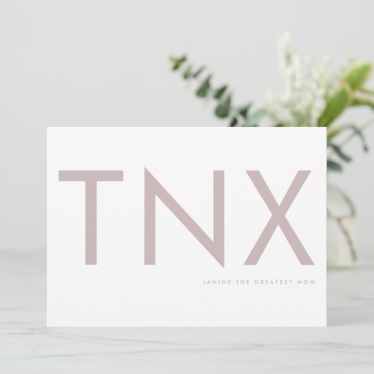 Blush Pink Ultra Modern Bold Big Danke Mutter (Stehend Vorderseite)