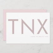 Blush Pink Ultra Modern Bold Big Danke Mutter (Vorne/Hinten)