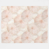 Blush Pink Umbrellas Fleecedecke (Vorderseite (Horizontal))