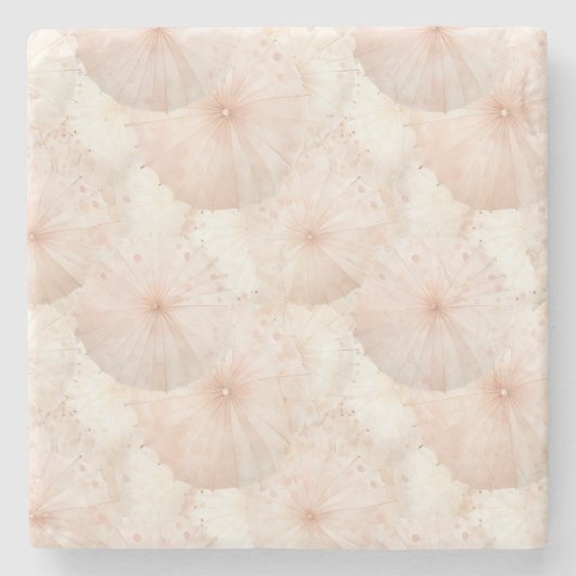Blush Pink Umbrellas Steinuntersetzer (Vorderseite)