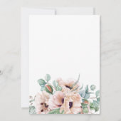 Blush Pink und Beige Blumenzehen Einladung (Rückseite)