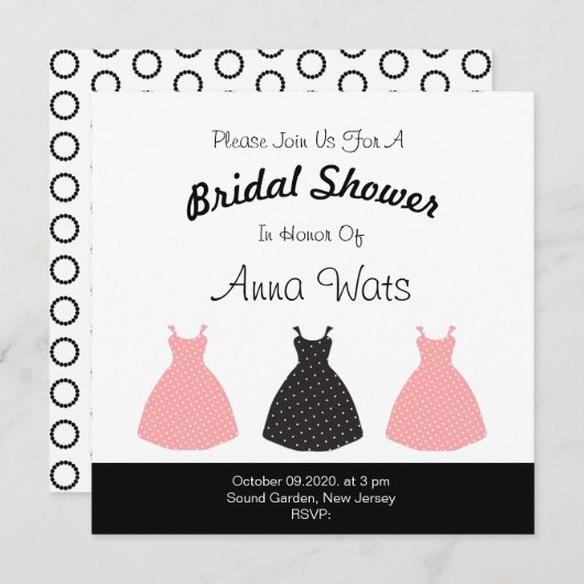 Blush Pink und Black Gown Netzklassenmuster (Vorne/Hinten)