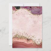 Blush Pink und Burgund Agate Wedding Einladung (Rückseite)