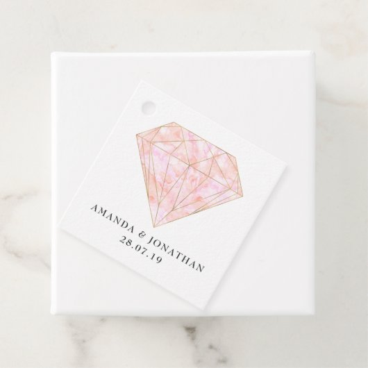 Blush Pink und Burgundy Diamond Geschenkanhänger (Beispiel)