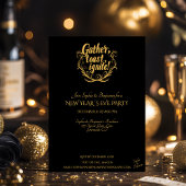 Blush Pink und Champagner Gold Silvester Einladung