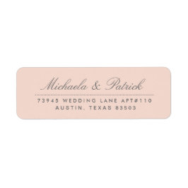 Blush Pink und Charcoal, Grau-Adressbezeichnungen