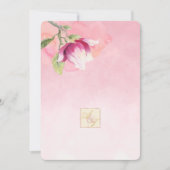 Blush Pink und Dusty Blue Magnolia Wedding2 Einladung (Vorderseite)