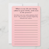 Blush Pink und Dusty Rose Peony Bloom Affirmation Mitteilungskarte (Rückseite)