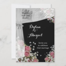 Blush Pink und Dusty Sage Green Wedding Einladung