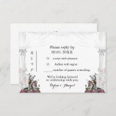 Blush Pink und Dusty Sage Wedding RSVP Einladung (Vorne/Hinten)