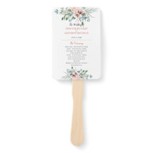 Blush Pink und Elfenbein Poppy Peony Floral Progra