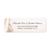 Blush Pink und Gold Agate Script Rücksendeadresse (Vorne)