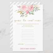 Blush Pink und Gold Baby Duschgame DRUCKT (Vorne/Hinten)