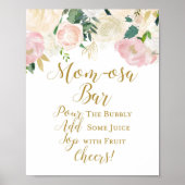 Blush Pink und Gold Baby Duschzeichen Poster (Vorne)