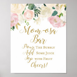 Blush Pink und Gold Baby Duschzeichen Poster