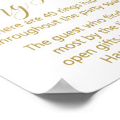 Blush Pink und Gold-Brautparty-Zeichen Poster (Ecke)