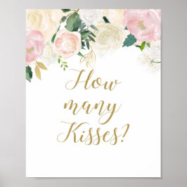 Blush Pink und Gold-Brautparty-Zeichen Poster