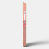 Blush Pink und Gold Damask Custom Monogram Muster Case-Mate iPhone Hülle (Rückseite / Links)