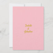 Blush Pink und Gold Diamond Save the Date Hochzeit Einladung (Rückseite)
