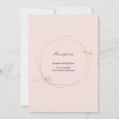 Blush Pink und Gold Einladung zur Hochzeit (Rückseite)