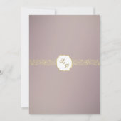 Blush Pink und Gold Einladung zur Hochzeit (Rückseite)