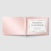 Blush Pink und Gold Elegante Einfache Hochzeit Gästebuch (Voll)