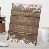 Blush Pink und Gold Extravaganter Schriftart Kalli Sockelschild (In Situ)