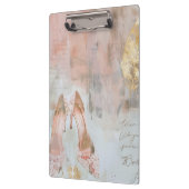 Blush Pink und Gold High Heel Mode Art Klemmbrett (Links)