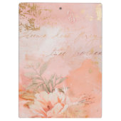 Blush Pink und Gold High Heel Mode Art Klemmbrett (Rückseite)