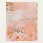 Blush Pink und Gold High Heel Mode Art Planer (Rückseite)