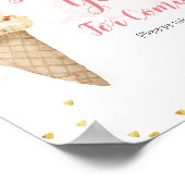 Blush Pink und Gold Ice Creme Vielen Dank für Ihr Poster (Ecke)