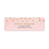 Blush Pink und Gold Luxus Abschluss Labels (Vorne)