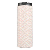 Blush Pink und Gold Monogram Thermosbecher (Rückseite)