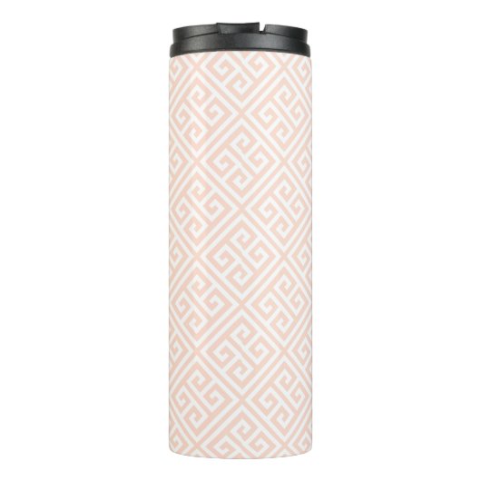 Blush Pink und Gold Monogram Thermosbecher (Rückseite)