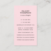 Blush Pink und Gold Pinselstriche Schlaganfälle QR Visitenkarte (Rückseite)