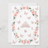 Blush Pink und Gold Quinceñera Einladung (Rückseite)