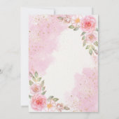 Blush Pink und Gold Quinceñera Geburtstag Einladung (Rückseite)