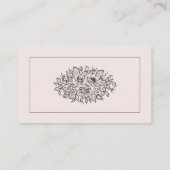 Blush Pink und Grau Vintag Elegante Blumenwebsite Begleitkarte (Rückseite)