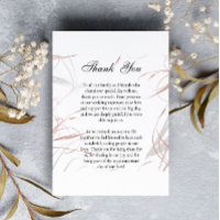 Blush Pink und Gray Schnörkel Hochzeit Vielen Dank