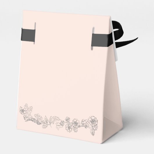 Blush Pink und Gray Wedding Geschenkschachtel (Rückseite)