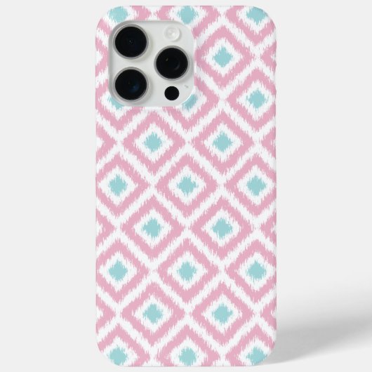 Blush Pink und Minze Diamond Ikat Muster Case-Mate iPhone Hülle (Rückseite)