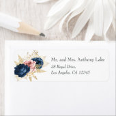 Blush Pink und Navy Blue Vintage Rose Hochzeit (Insitu)