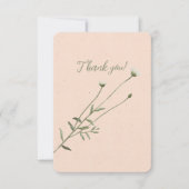 Blush Pink und One Single Daisy Dankeskarte (Vorderseite)