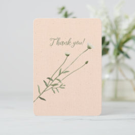 Blush Pink und One Single Daisy Dankeskarte