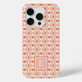 Blush Pink und Orange Diamond Monogram Case-Mate iPhone Hülle