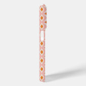 Blush Pink und Orange Diamond Monogram Case-Mate iPhone Hülle (Rückseite / Rechts)
