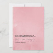 Blush Pink und Rose Gold Bloral Virtual Wedding Einladung (Rückseite)