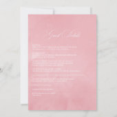 Blush Pink und Rose Gold Blumenzwiebeln Einladung (Rückseite)